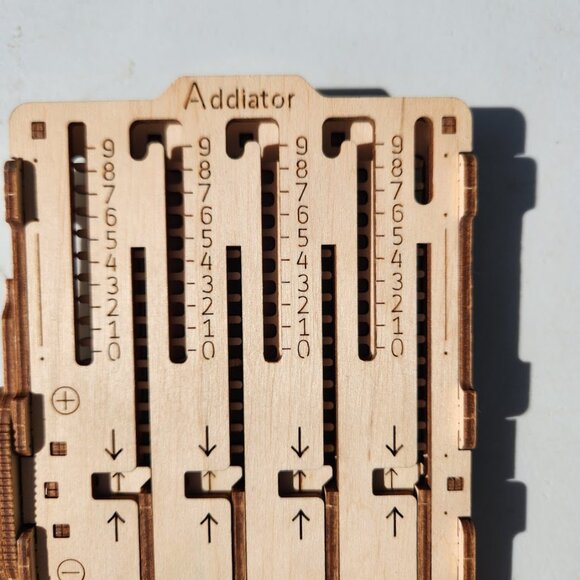 UGEARS STEM Lab 3D Addition Subtraction Math Fidget Toy Calculator Wooden Ukrain - Picture 4 of 11